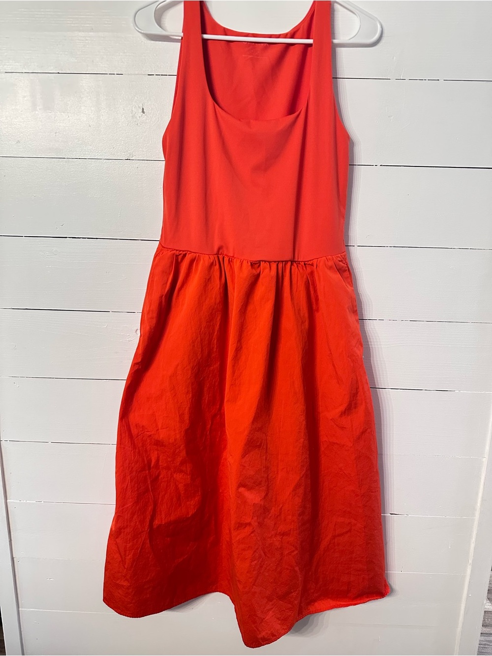 SPANX Red Sleeveless Midi Fit-and-Flare Dress